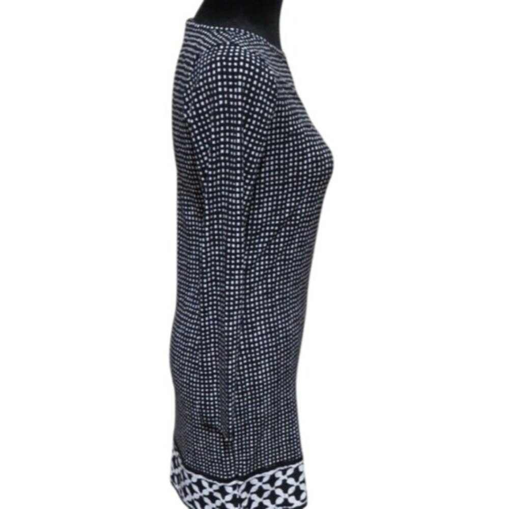 Michael Kors Core of Kors jersey petite long sleeve  polka dot boatneck dress NW - Picture 4 of 9